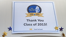 2013 Class Gift Campaign, 100 gifts from 100 Fordies, surpasses its goal