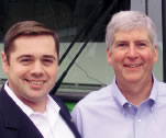 Jeffrey Barnes with Rick Snyder