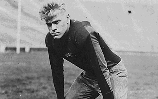 Gerald R. Ford playing football